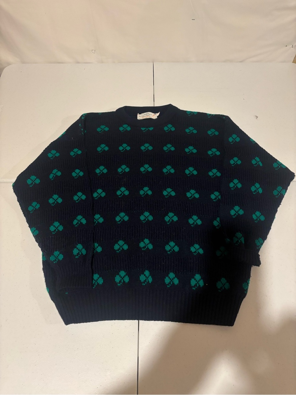 Vintage Quills Woolen Market 100% Acrylic Pullover Crewneck Sweater Men’s L